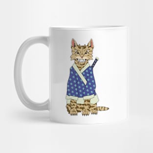 Samurai demon cat Mug